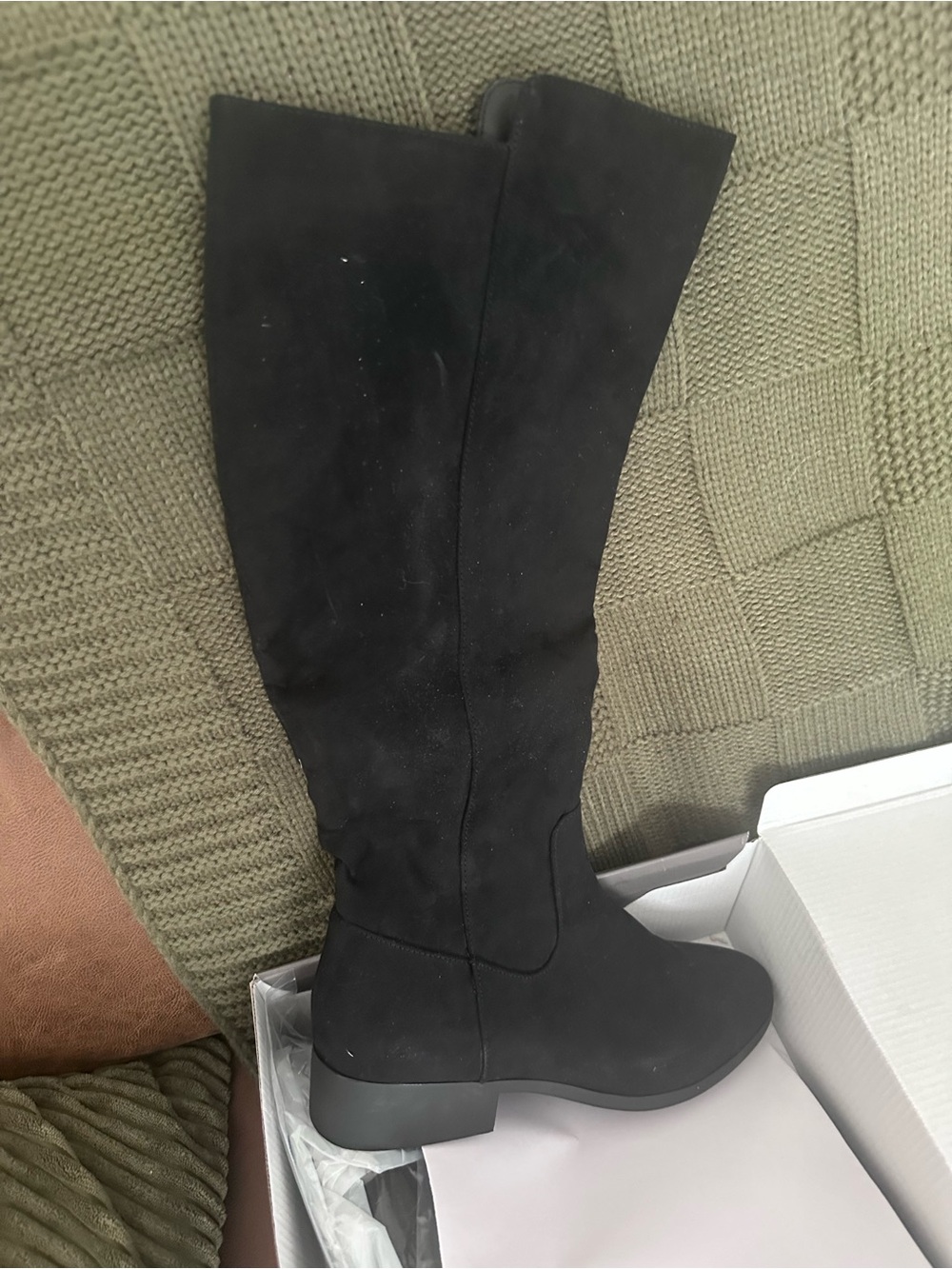 Style & Co. Black Over-the-Knee Suede-Look Boots